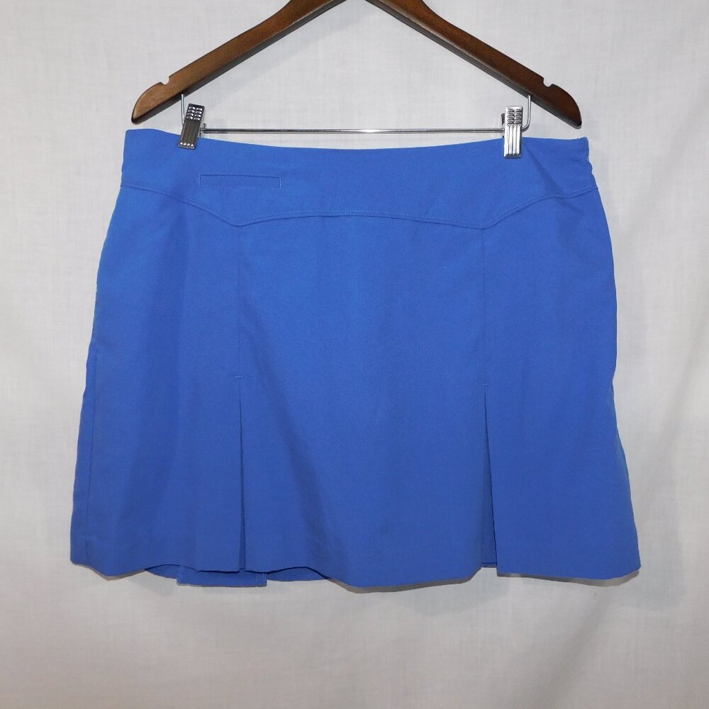 IZOD Golf Womens 12 Blue Pleated Skort Skirt w Shorts Tennis